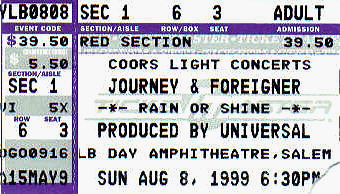 Ticket stub for Aug. 8